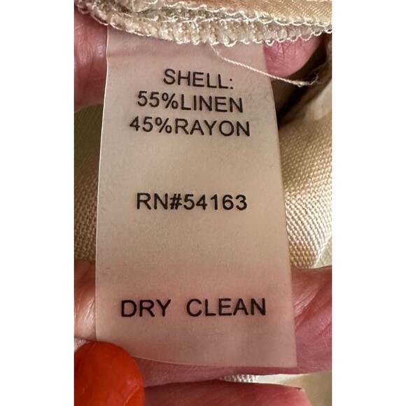 Calvin Klein Womens High Rise Minimalist Wide Leg Whitney Pant Beige Size 14 NWT - Picture 13 of 14